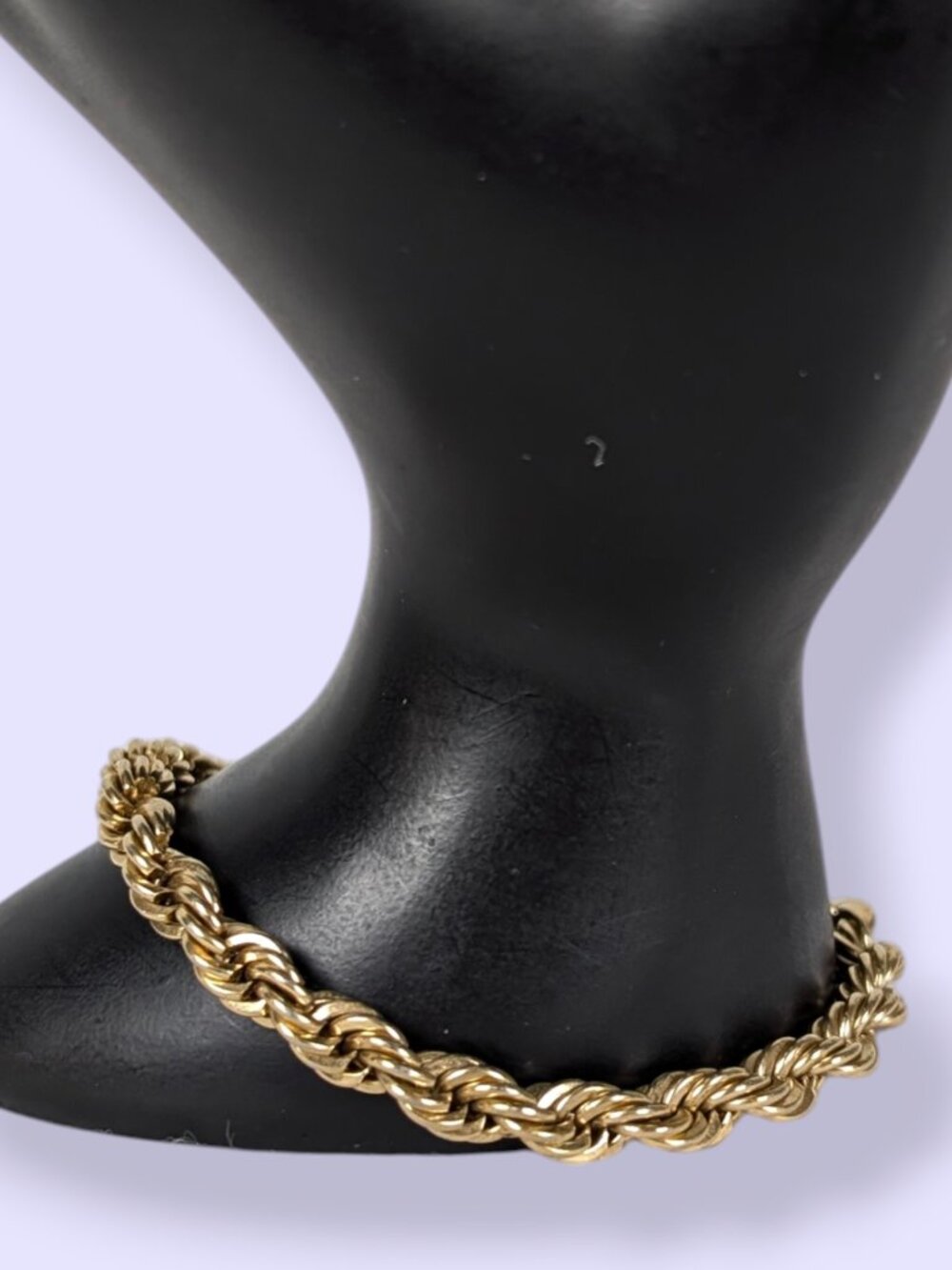Chunky Gold Tone Rope Chain Bracelet